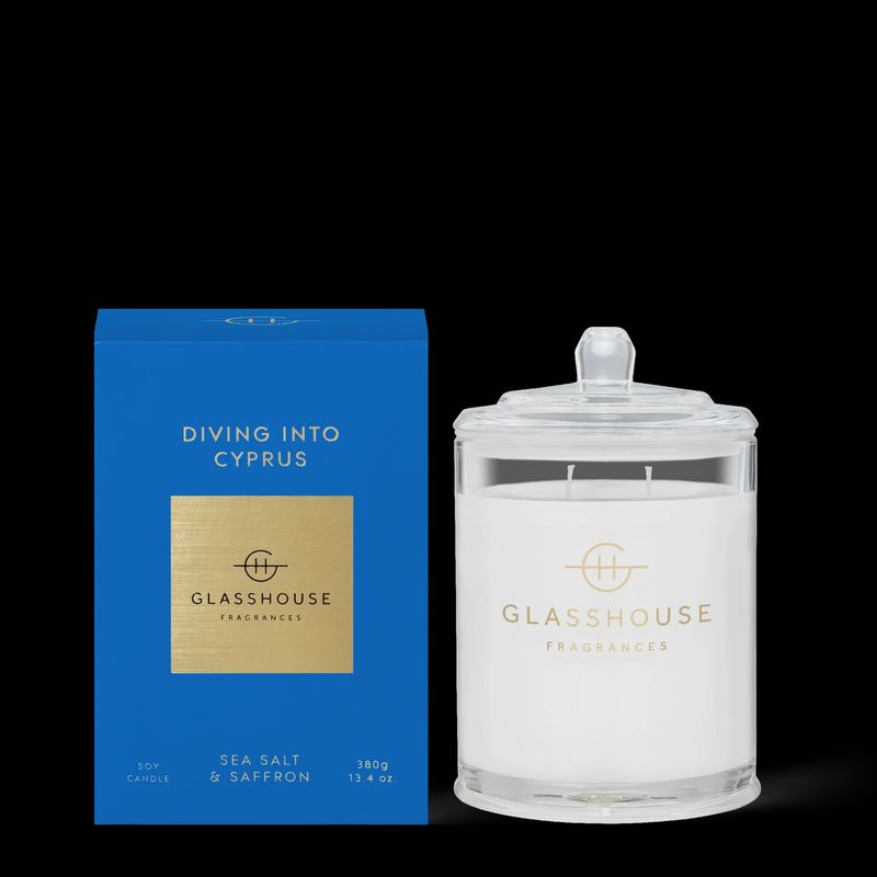 Glasshouse Candle | Diving Into Cyprus 13.4 oz.