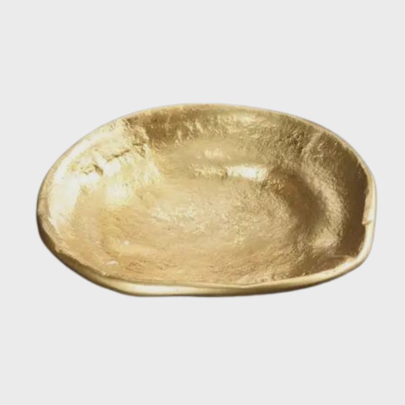 Gilded Textured Gold Dish Large