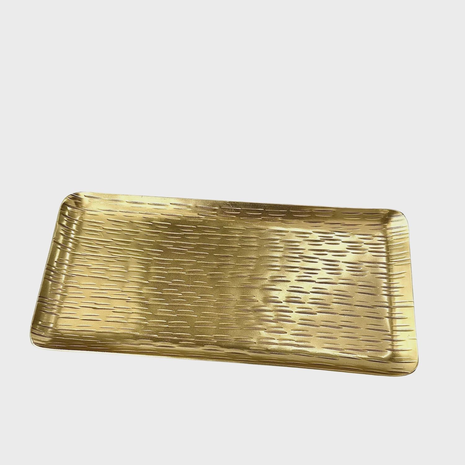 Gold Hammered Lines Tray
