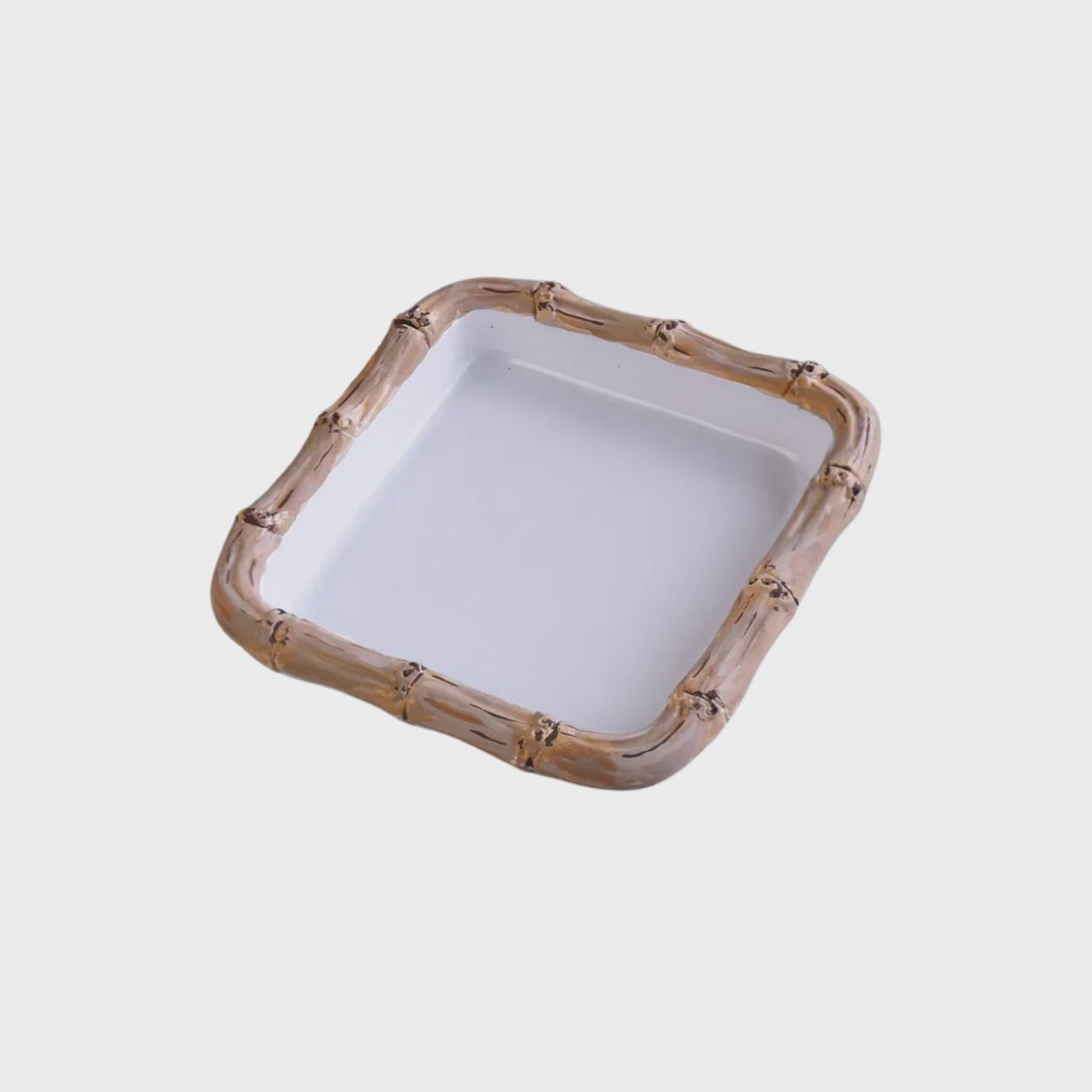 Napkin Caddy - Bamboo &amp; White