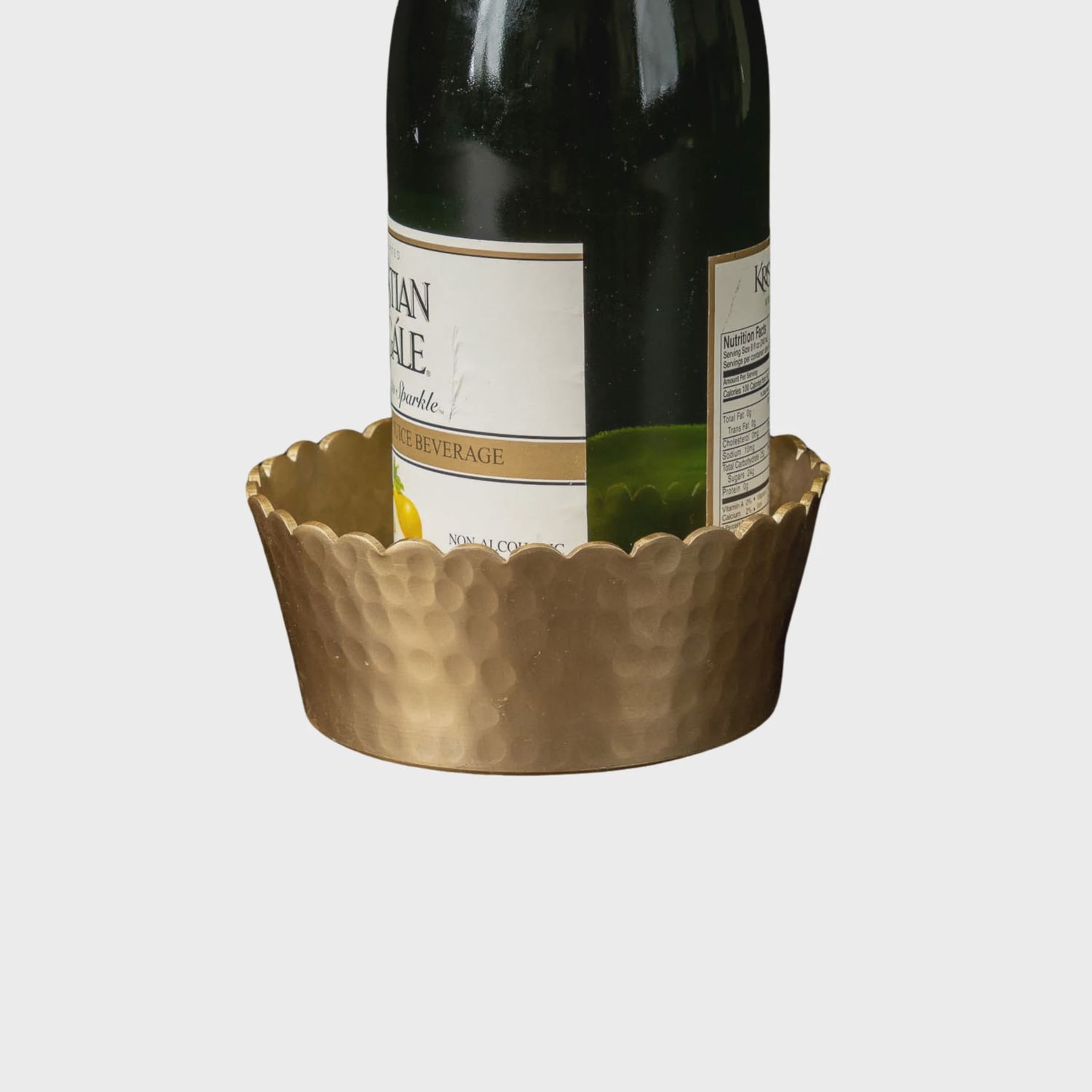 Gold Hammered Bottle Stand - 6"