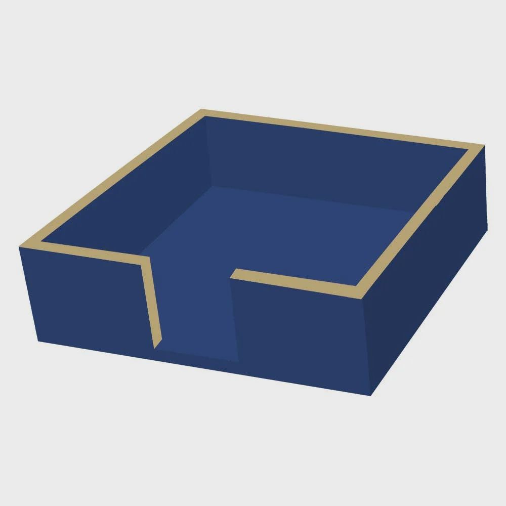 Napkin Caddy – Wood – Blue Finish