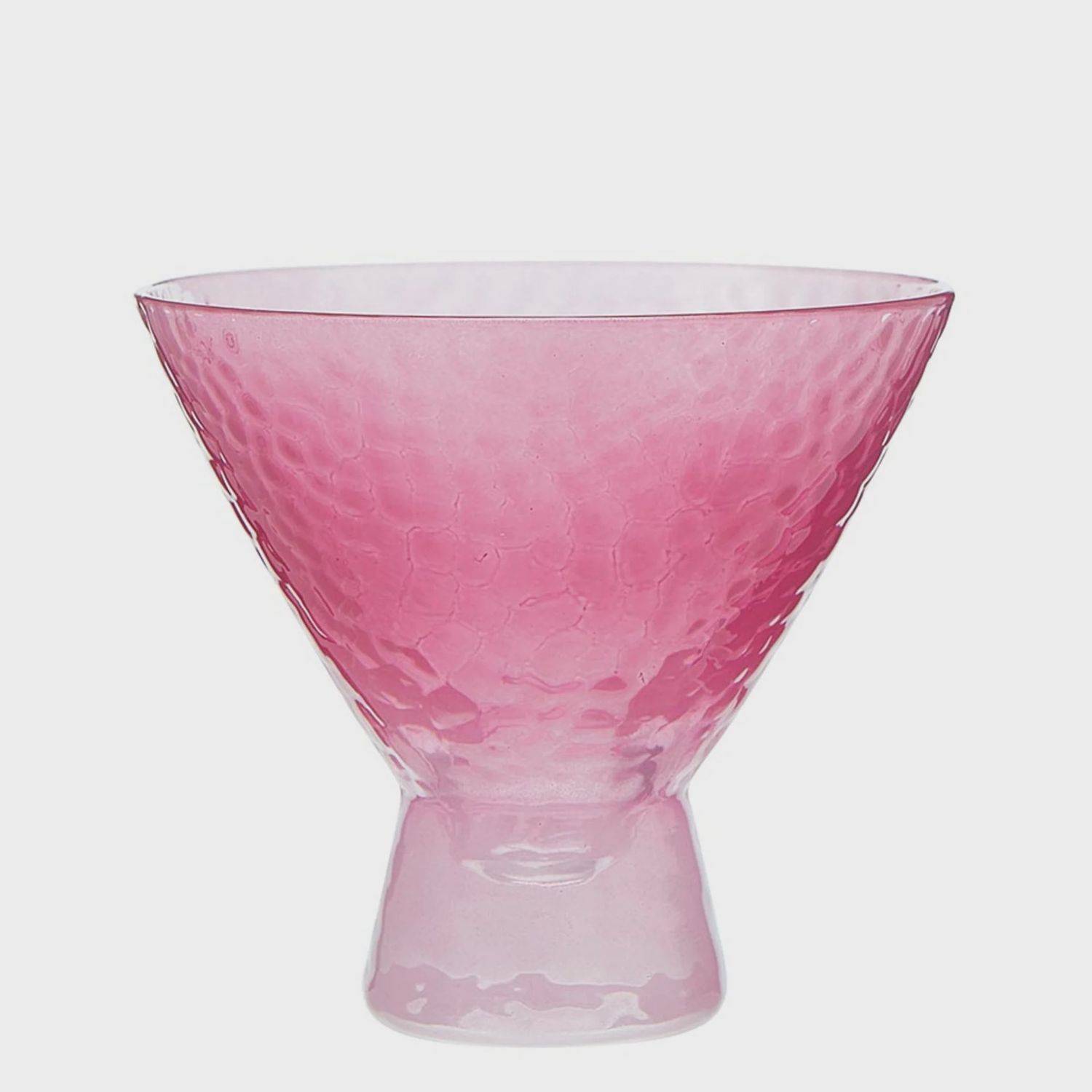 Hammered Martini Glass | Pink