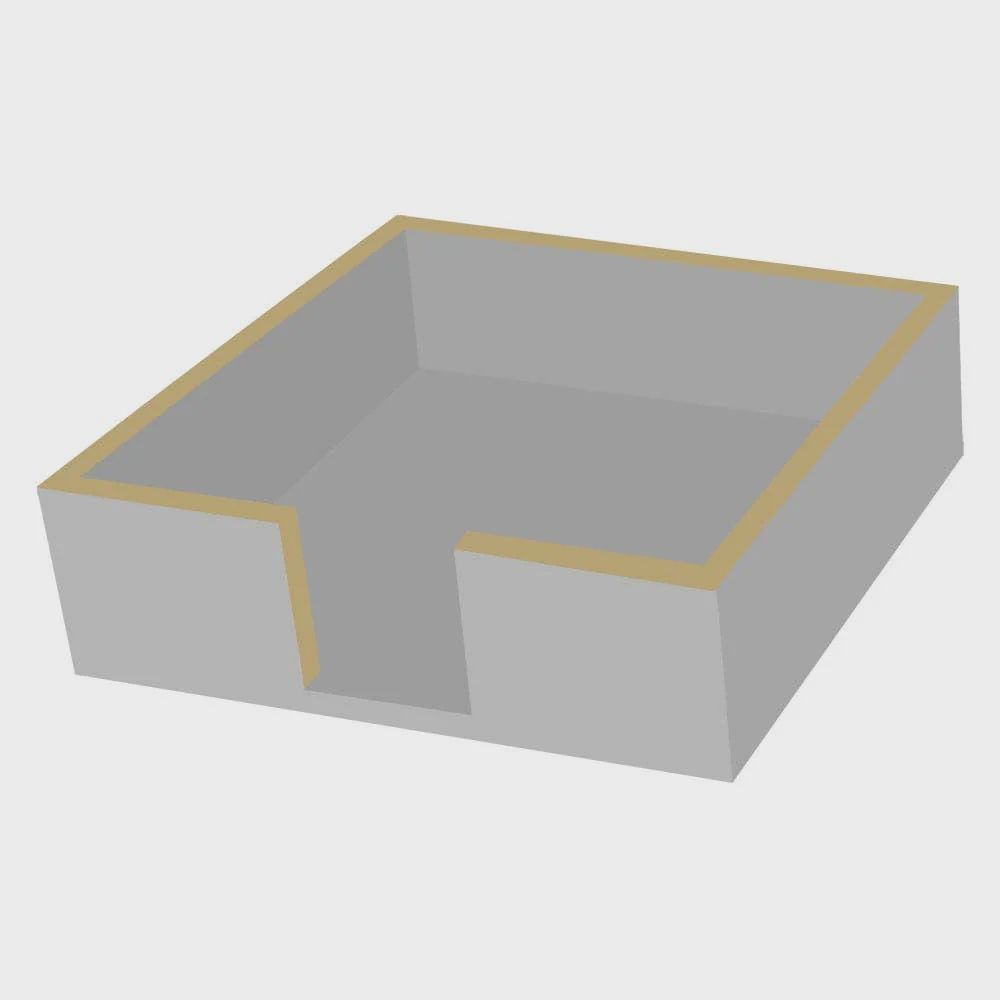 Napkin Caddy Wood | Silver