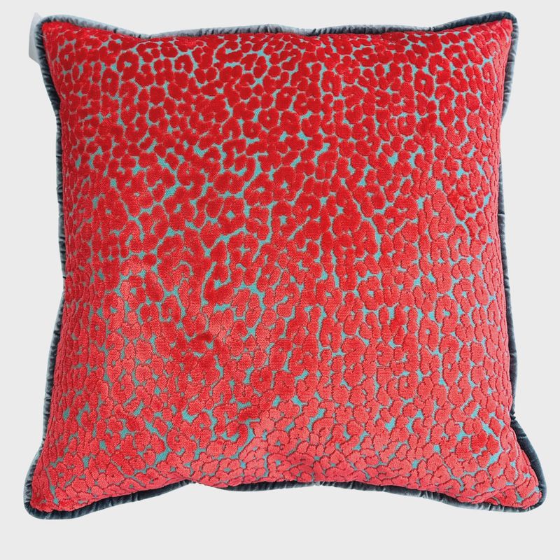 Red Leopard Accent Pillow