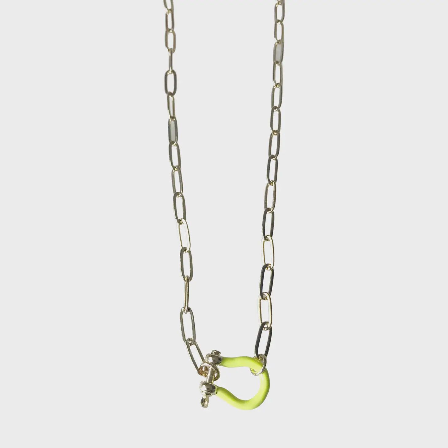 Neon Yellow Choker Necklace