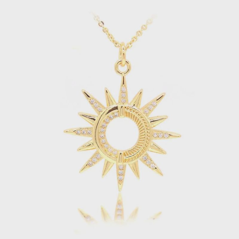 Starburst Spike Pave Necklace