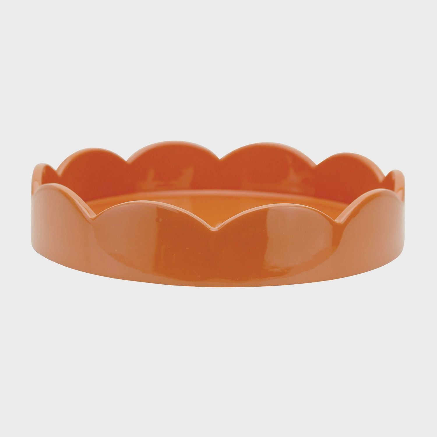 Small Round Scallop Tray | Orange