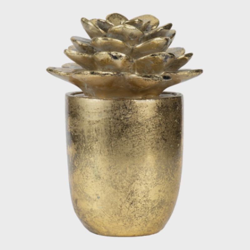 Succulent Figurine - Gold