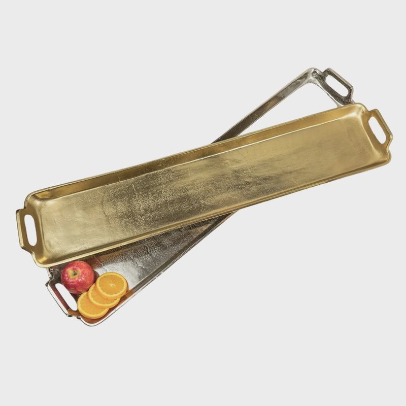 Gilded Text Rectangular Tray (2 Color Options)