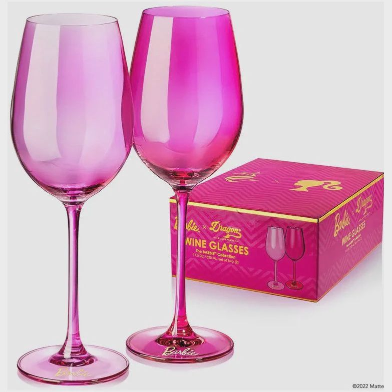 Barbie Pink Wine Glass (2 Color Options)