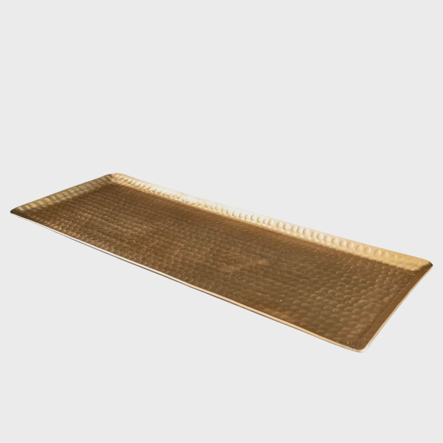 Gold Hammered Rectangle Tray