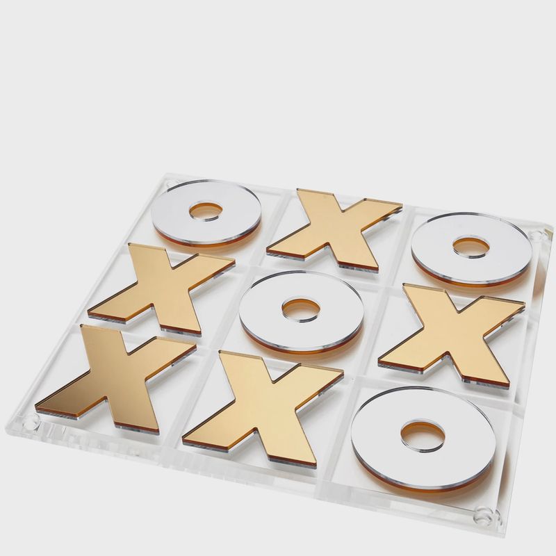 Tic Tac Toe | Reversible Mirror Gold &amp; Silver