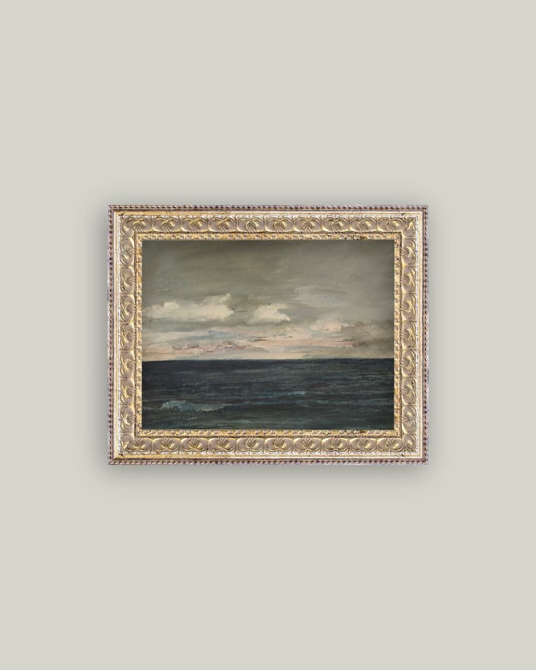 Ocean View Framed Antique Art: 10x8