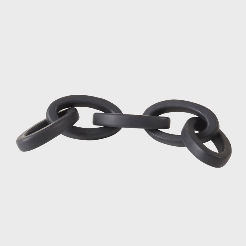 Rustic Woodcraft Chain Link - Black / 15"