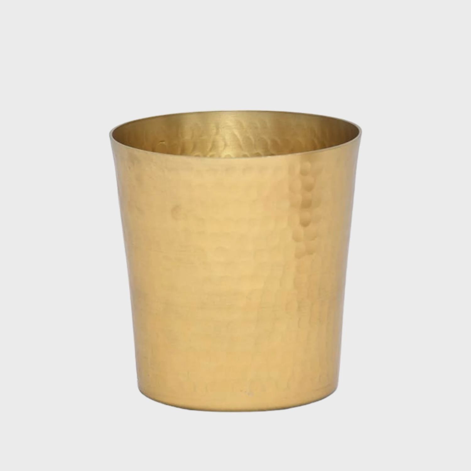 Aluminum Gold Hammered Vase Small