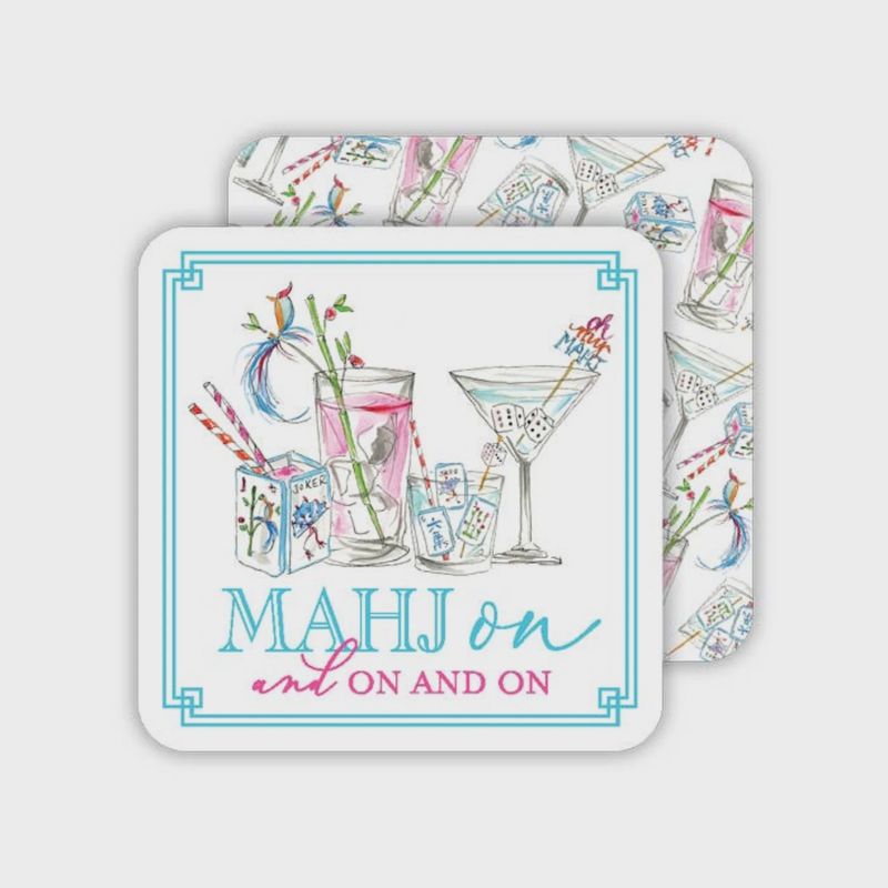 Mahjong Cocktails Square Coasters | Set Of 20