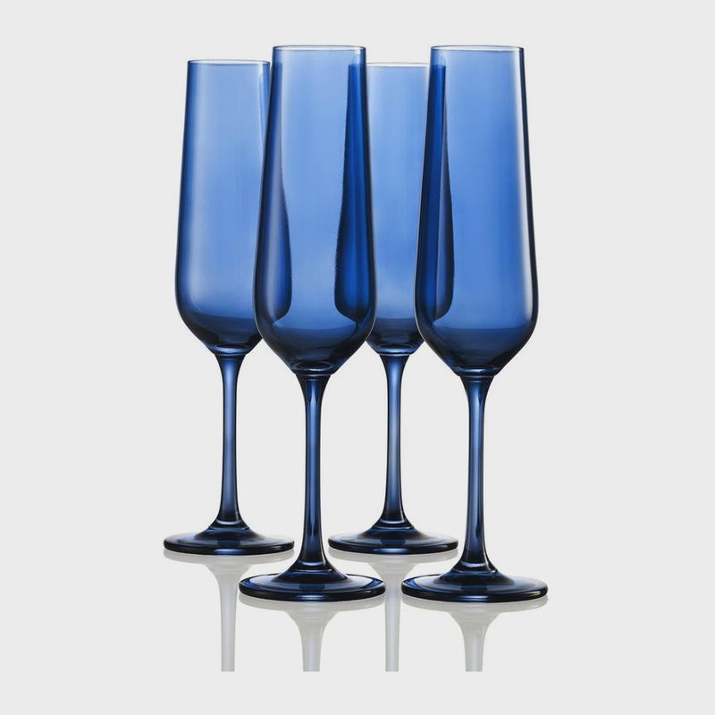 Colored Champagne Flute | Cobalt