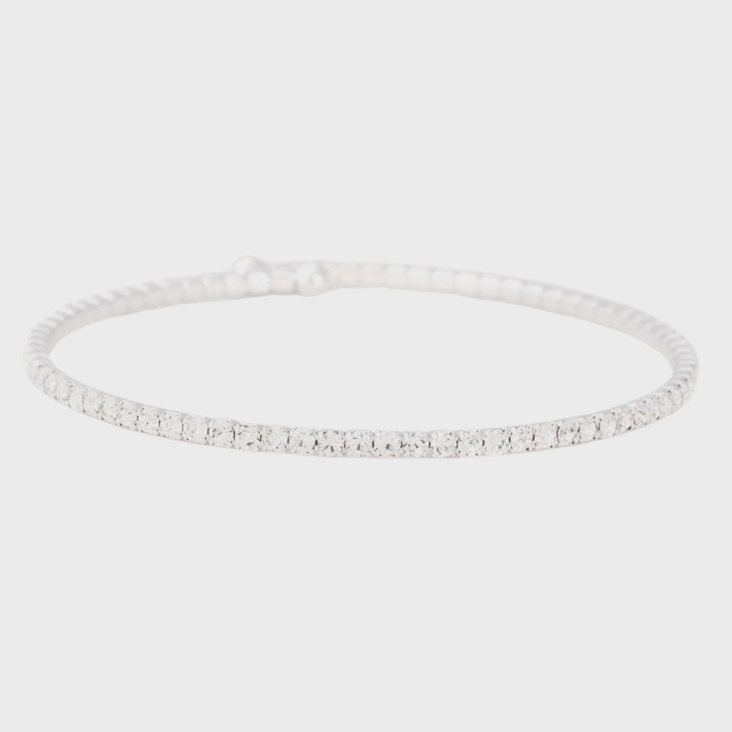 Clear Bangle | White Gold