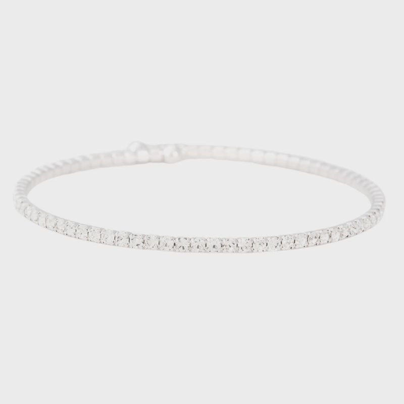 Clear Bangle | White Gold