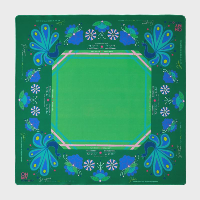 Mahjong Mat | Birdie Green - No Bag