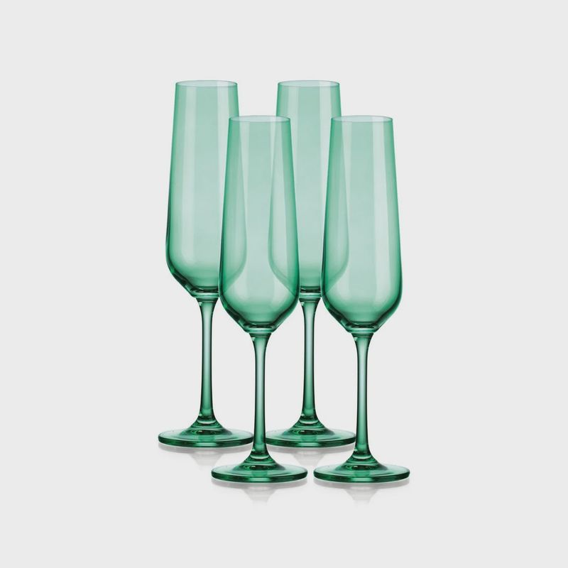 Colored Champagne Flute | Green