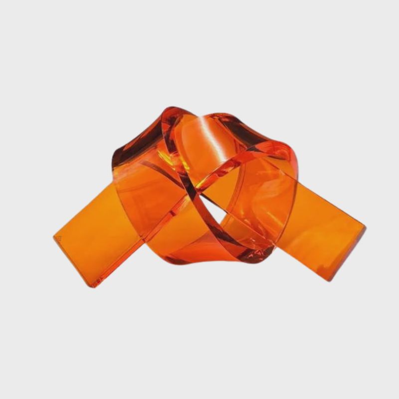 Acrylic Love Knot | Transparent Orange