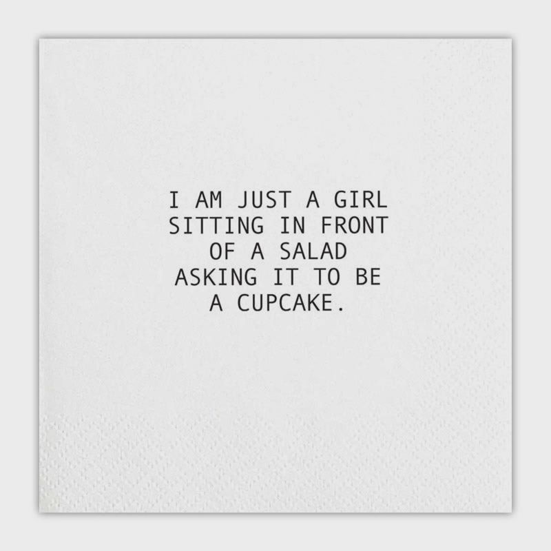 Cocktail Napkin | Girl Asks Salad