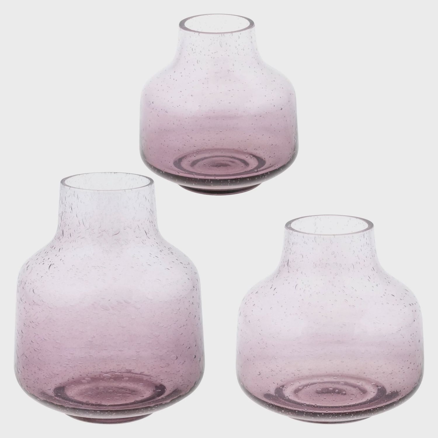 Bubble Glass Vase | Blackberry