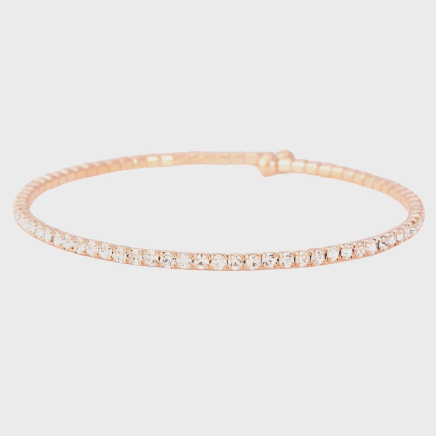 Clear Bangle | Rose Gold