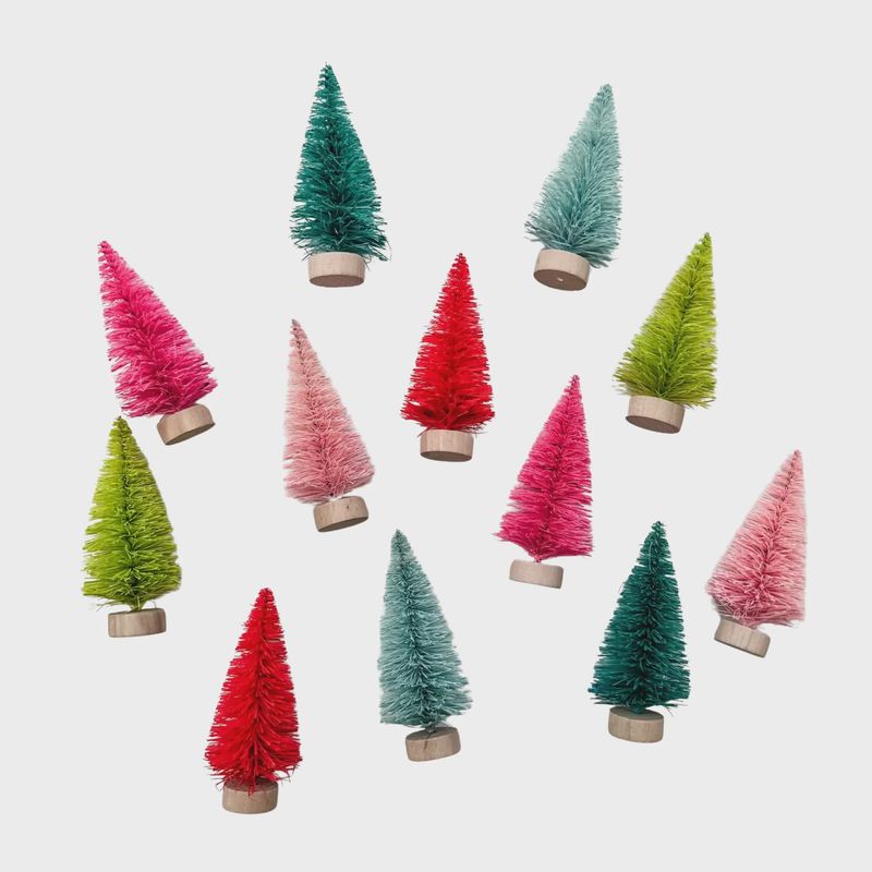 Mini Bottle Brush Trees – 6 Colors