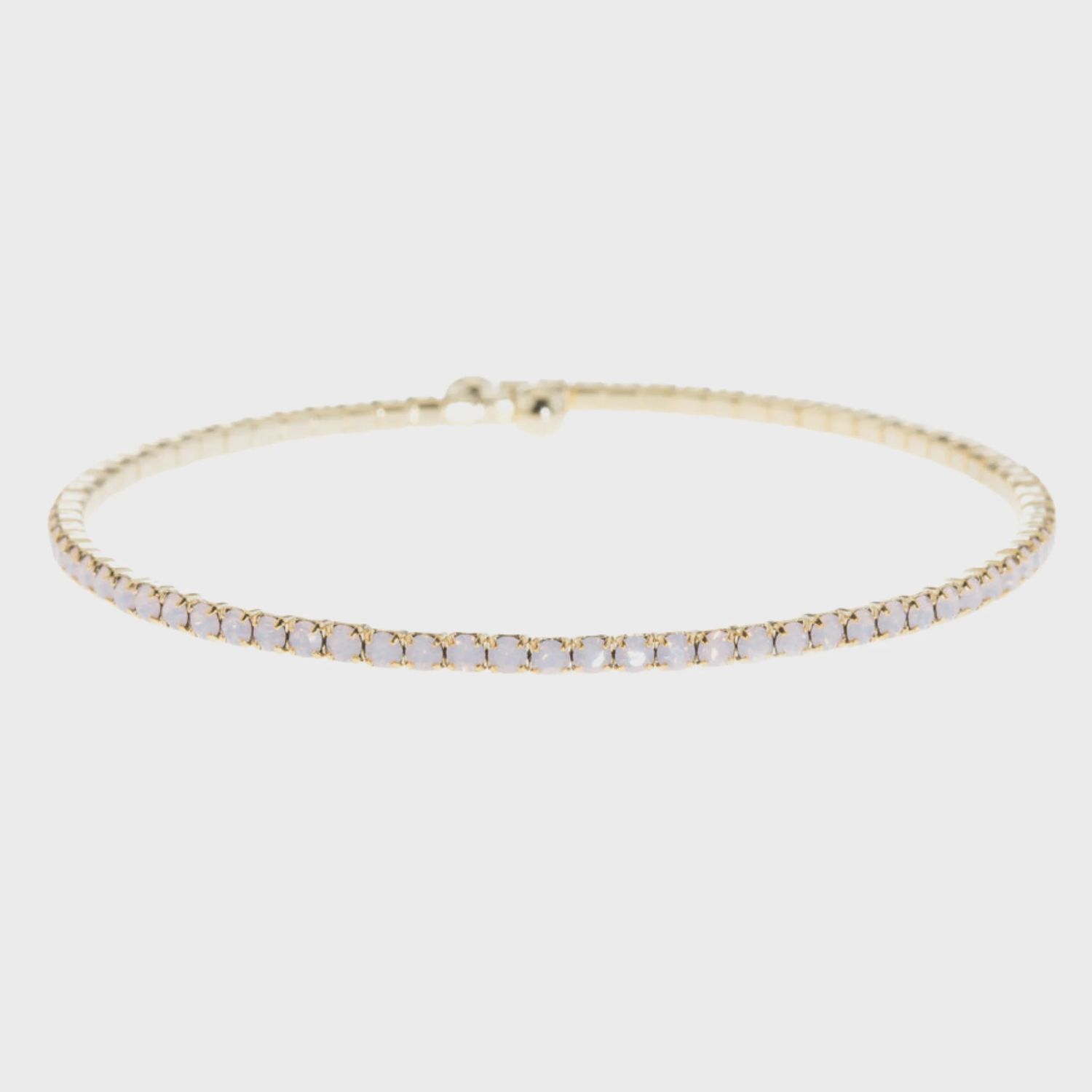 Pink Opal Swarovski Bangle