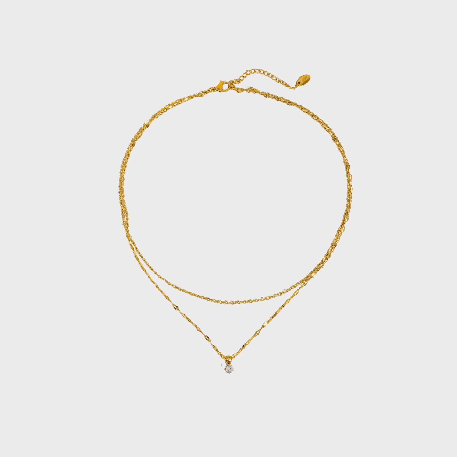 Cerise 18K Gold Stacked Necklace