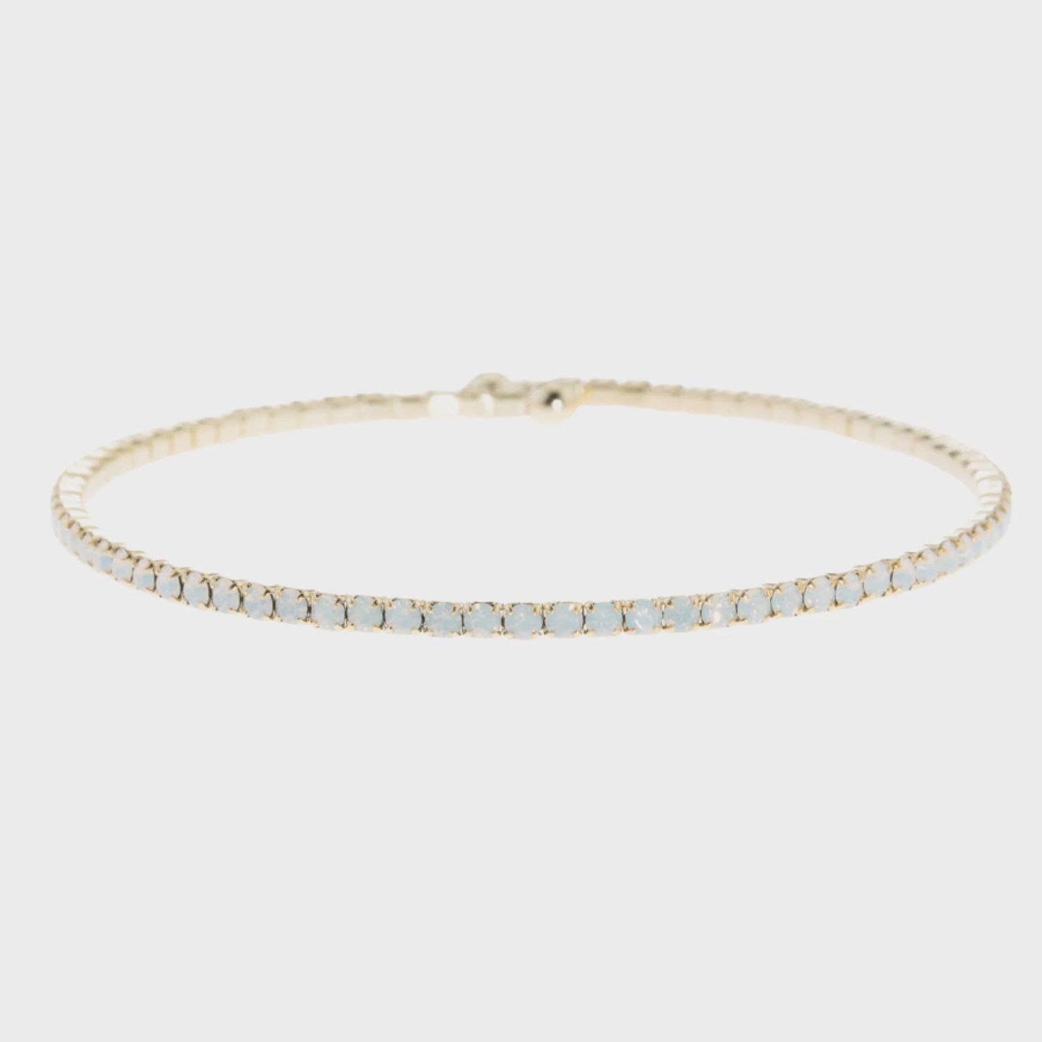 White Opal Swarovski Bangle