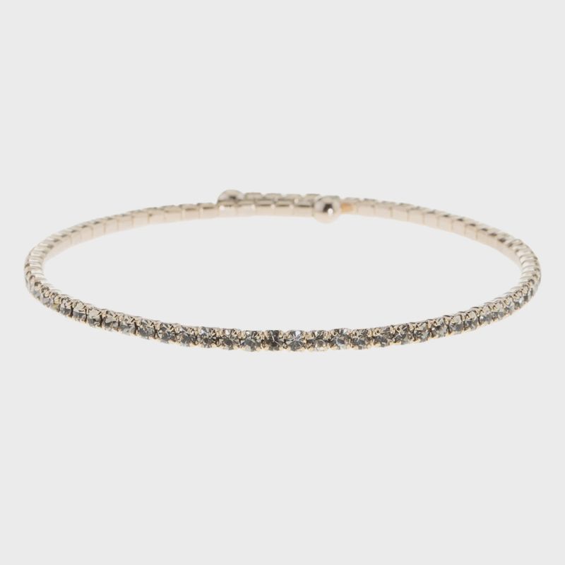 Black Diamond Bangle | Antique Gold Finish