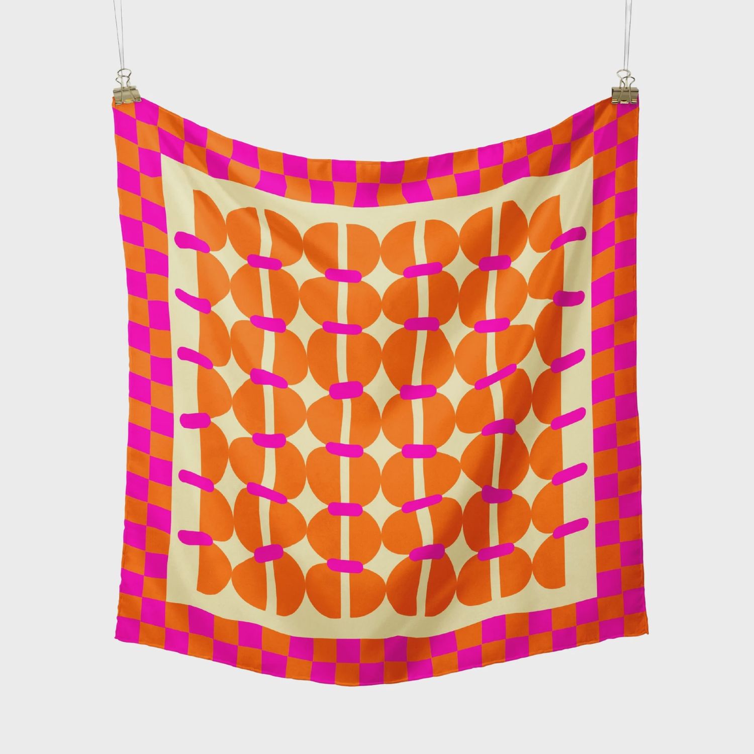 Pink Mimosa Satin Scarf