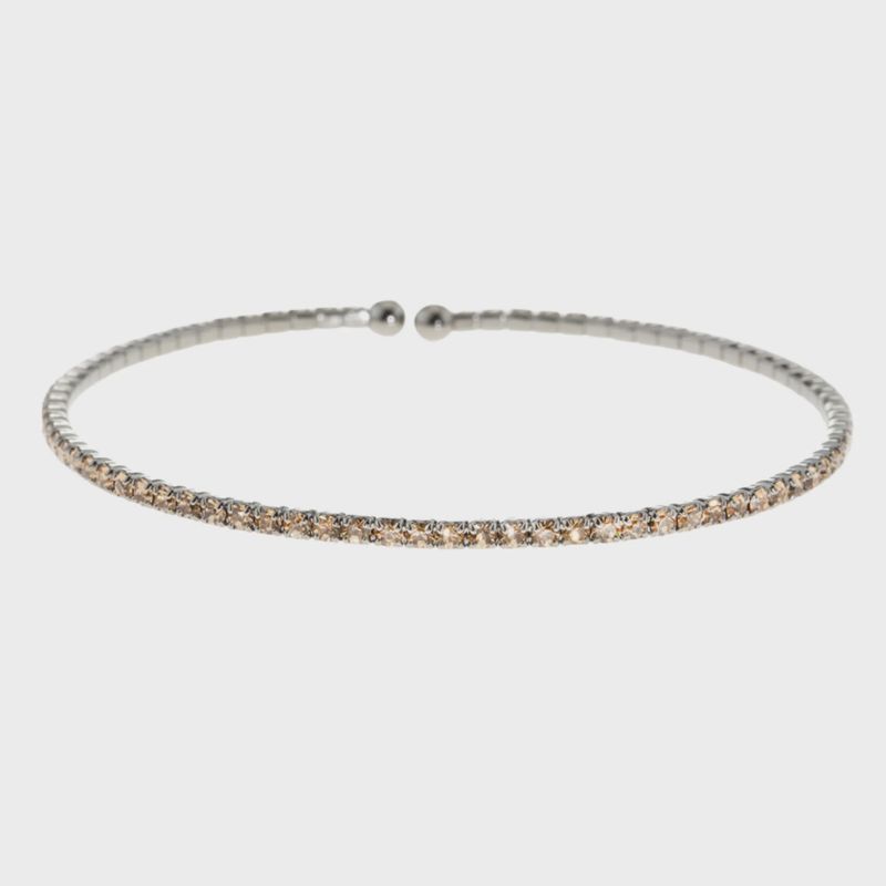 Topaz Bangle | Gun Metal Finish