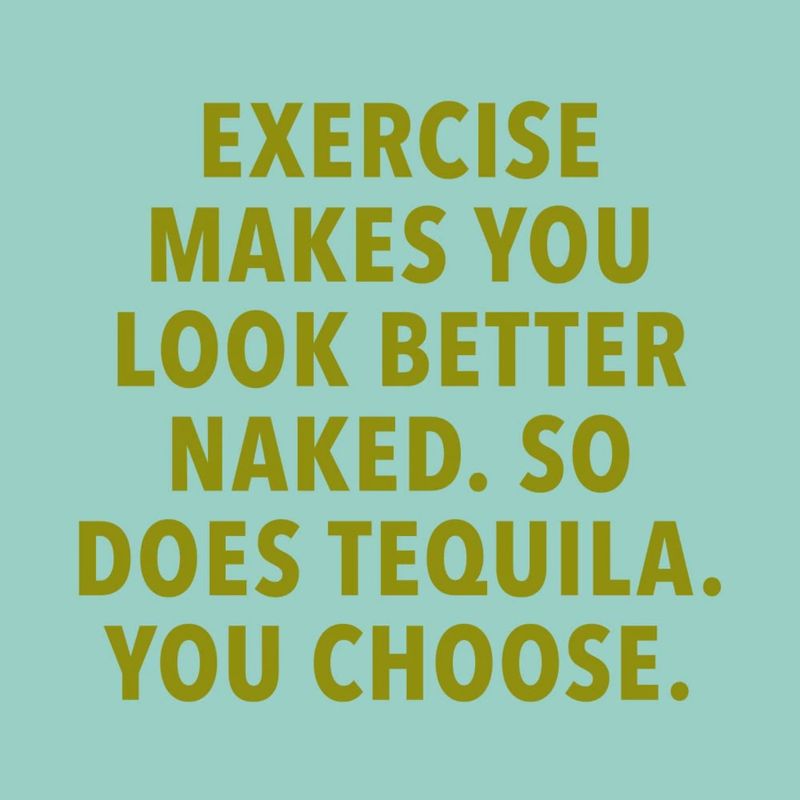 Festive Cocktail Funny Napkins | Exercise/Tequila - 20ct