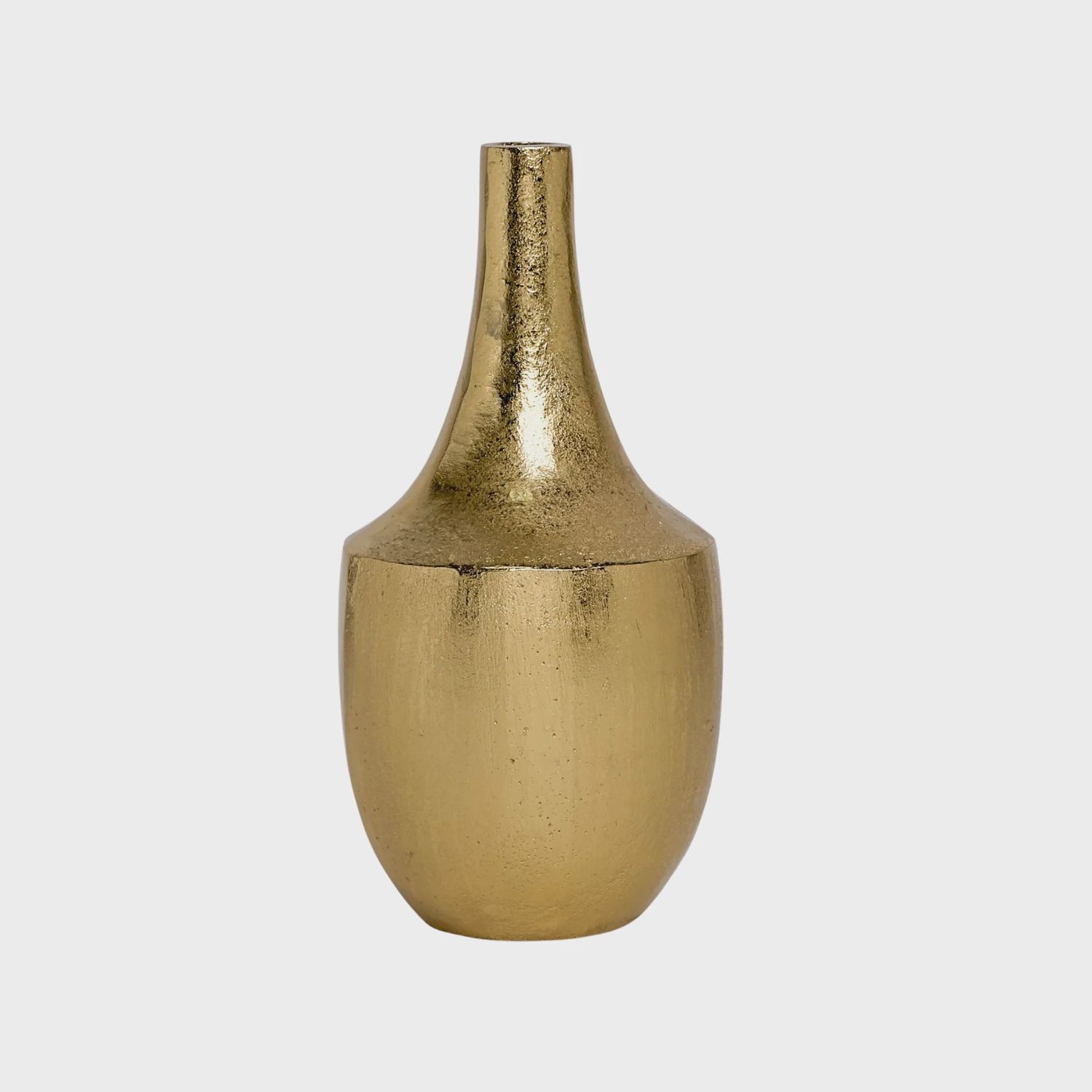 Brushed Gold Tapered Vase