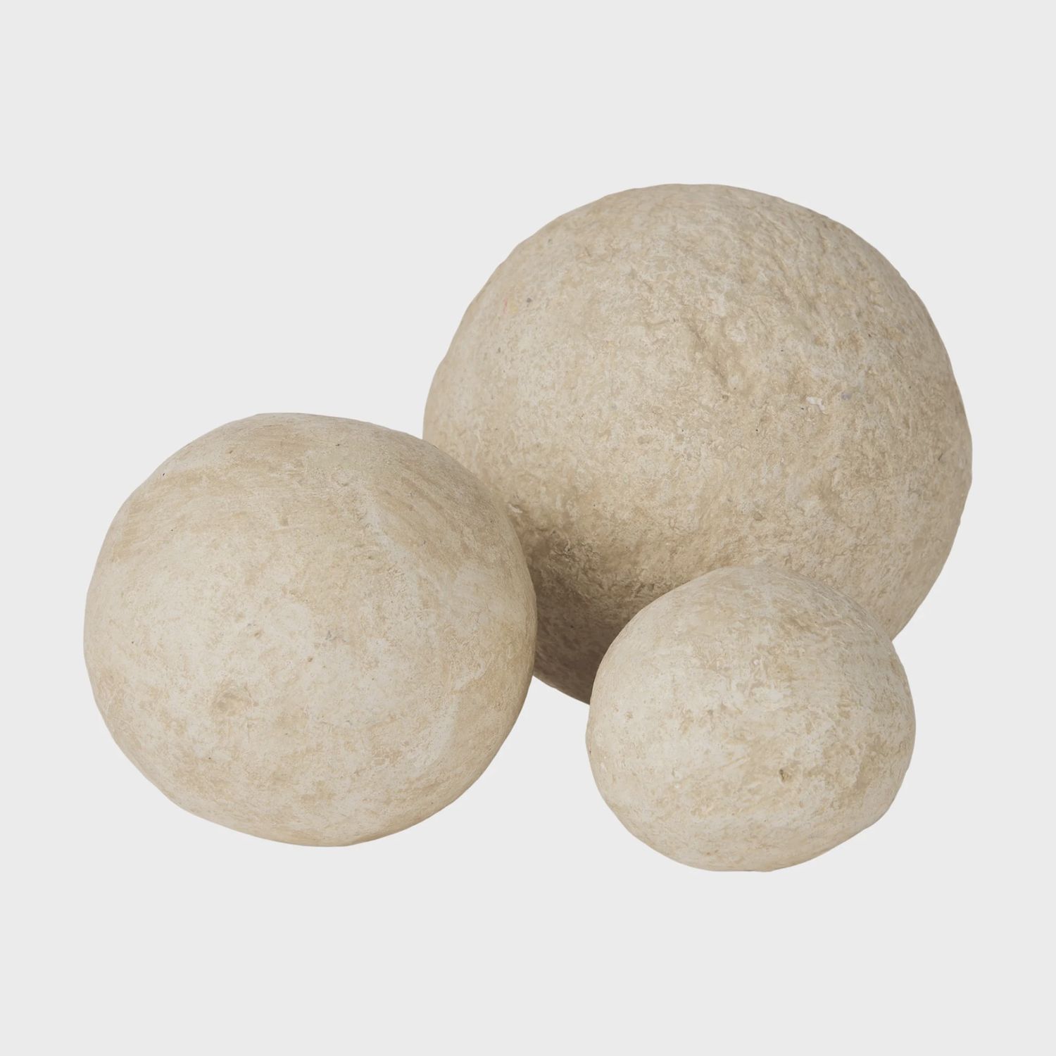 Sunita Beige Paper Mache Orbs | 3 sizes