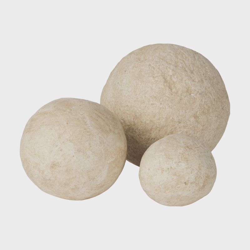 Sunita Beige Paper Mache Orbs | 3 sizes