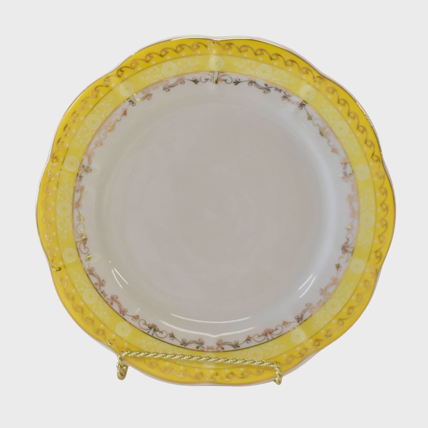 Vintage Yellow Gold Lace Side Plate – 8"