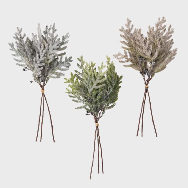 Neutral Snowy Pine Bush | 3 Options