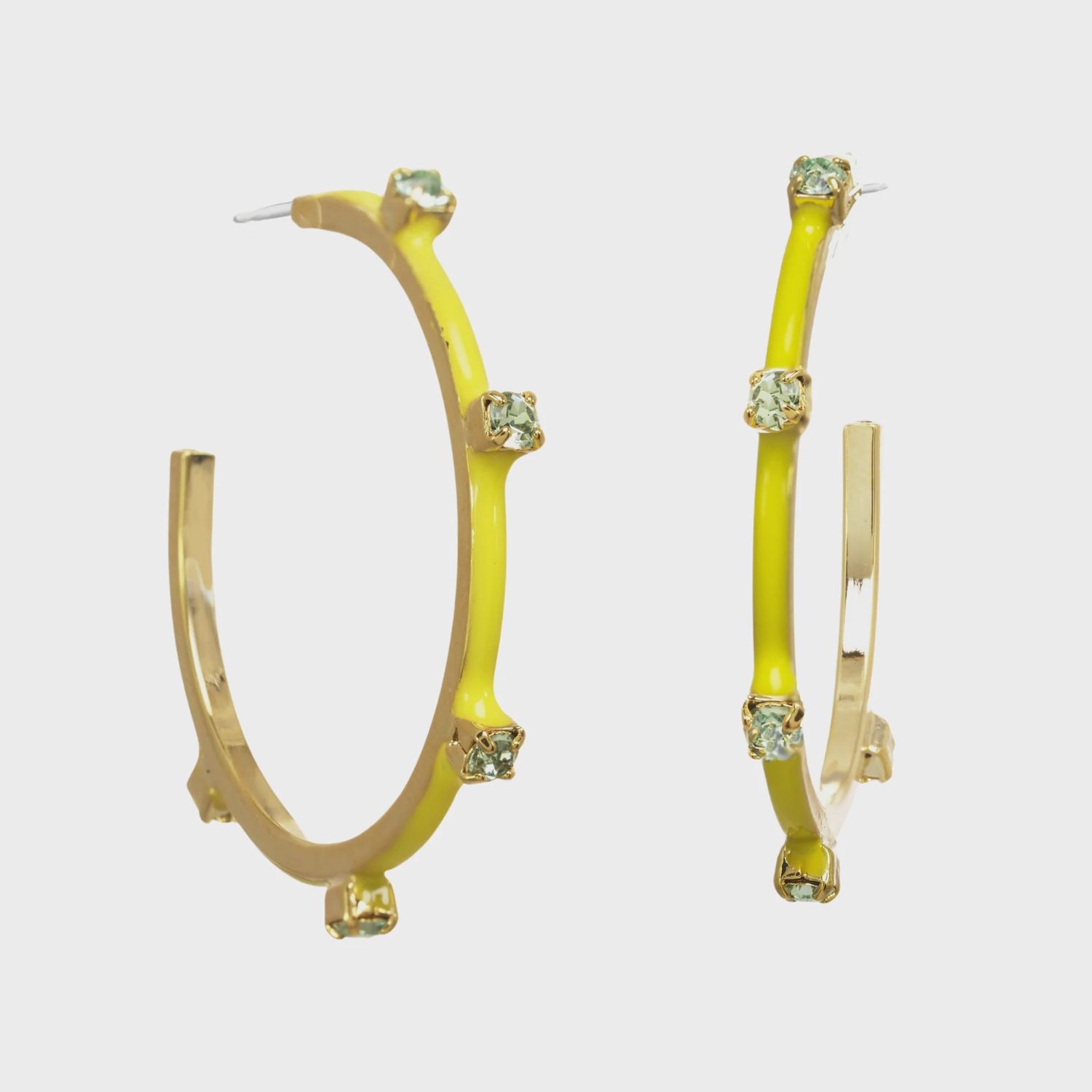 Everly Hoops | Yellow &amp; Mint