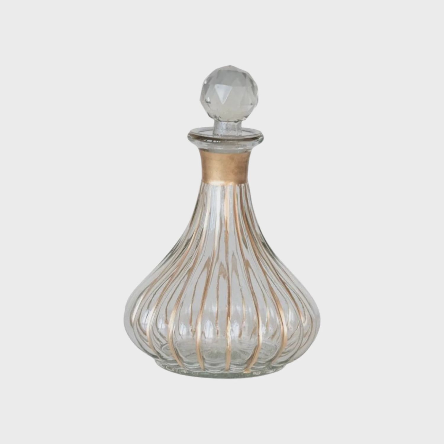 Blown Glass Fluted Mini Decanter