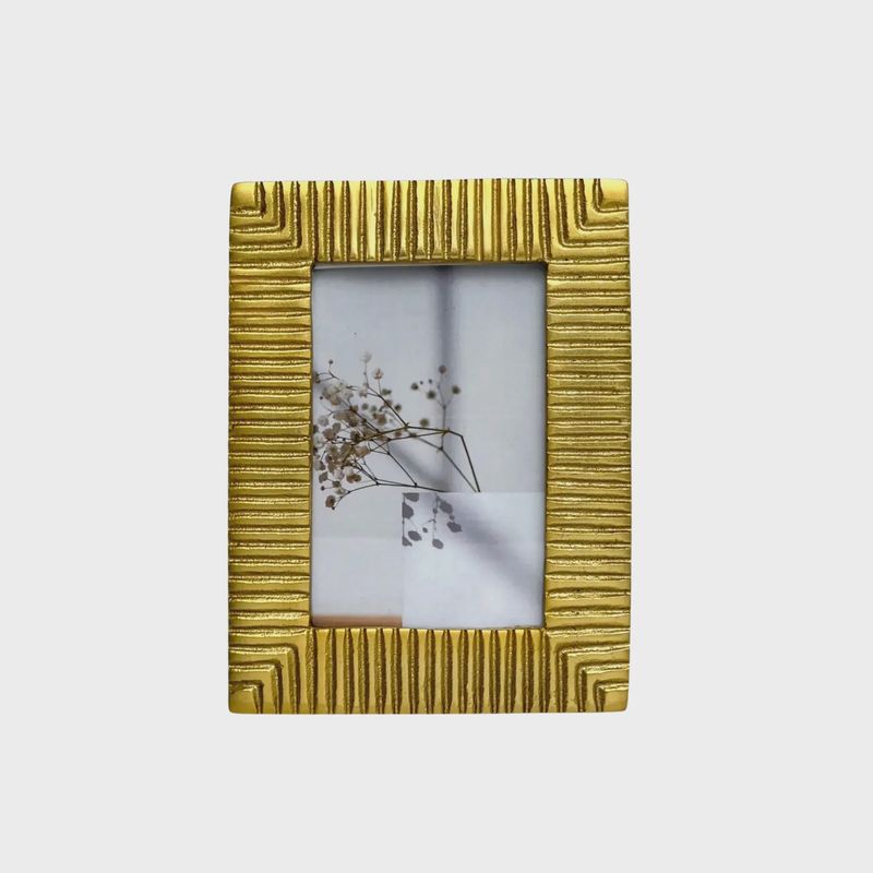 Gilded Ribbed Picture Frame