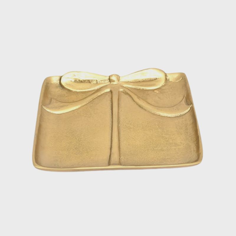 Alum Gold Bow Tray