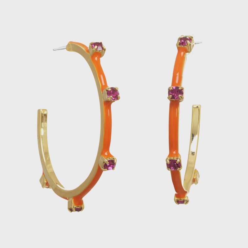 Everly Hoops | Orange &amp; Fuchsia