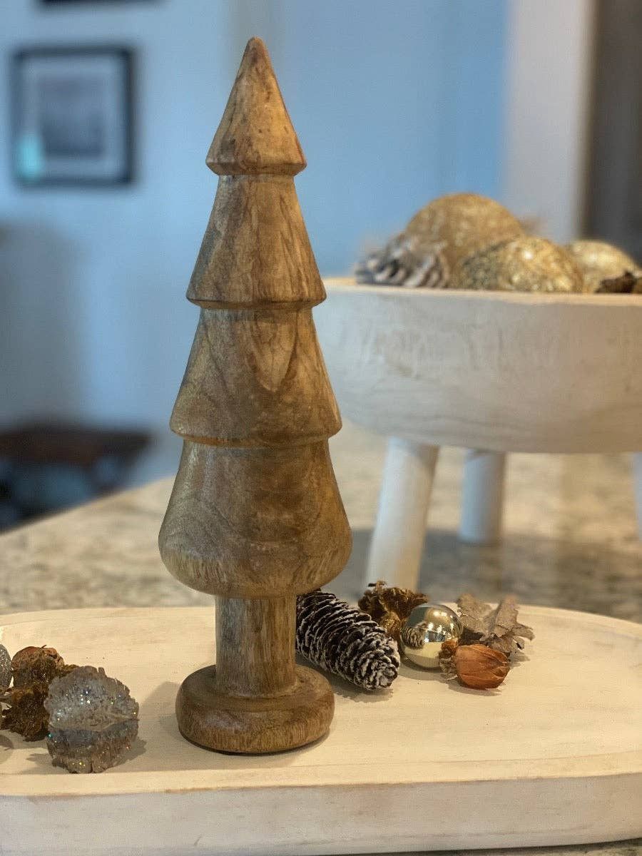 10&quot; Wood Turned Christmas Tree