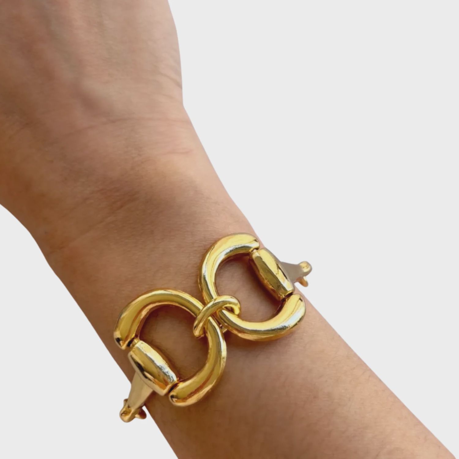 Snaffle Bit Bracelet – Recycled Brass with 14K Gold Plating